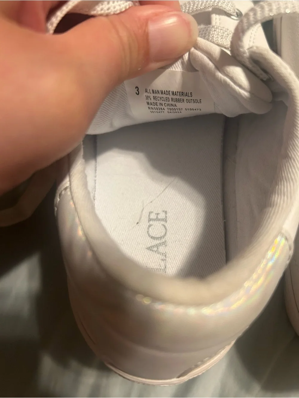 The Children's Place White Low-Top Sneakers with Subtle Logo